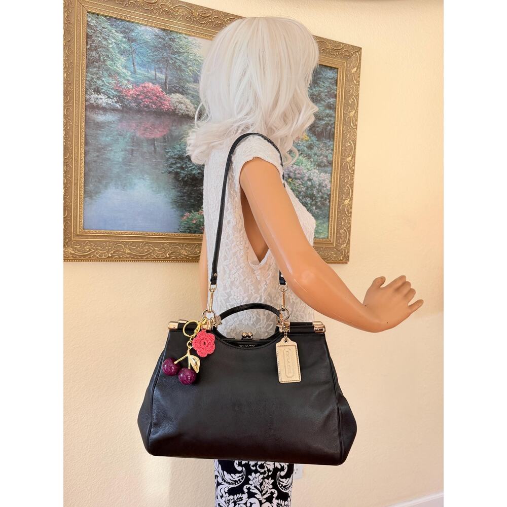 Coach Madison black leather Pinnacle drifter Satchel shoulder bag - Picture 8 of 12